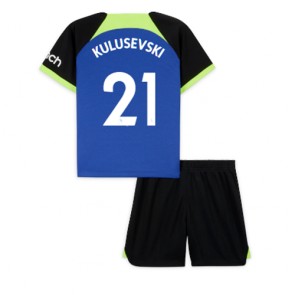 Tottenham Hotspur Dejan Kulusevski #21 kläder Barn 2022-23 Bortatröja Kortärmad (+ korta byxor)
